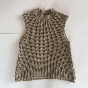 DKNY tan knit top **LIKE NEW**